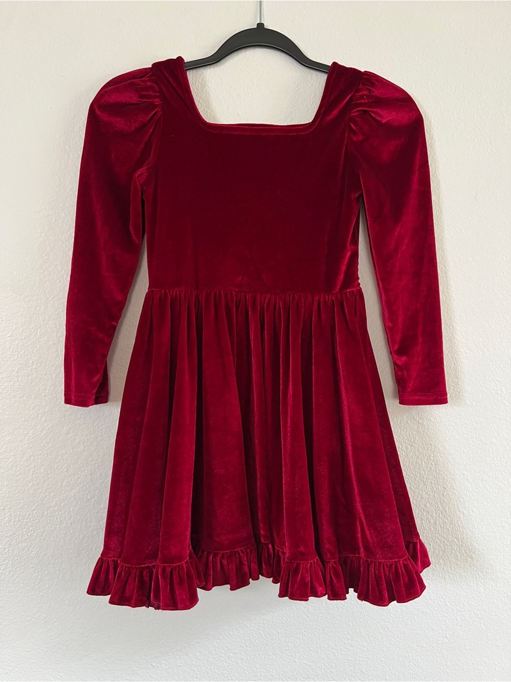 Cranberry Velvet Mod Twirl Dress